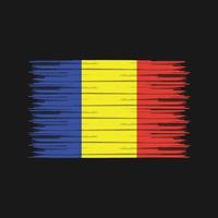 Romania Flag Brush. National Flag vector