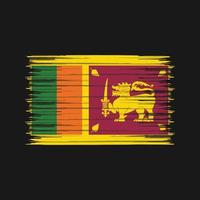 Sri Lanka Flag Brush. National Flag vector