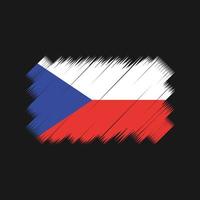 vector de pincel de bandera de la república checa. bandera nacional