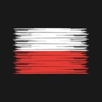 Poland Flag Brush. National Flag vector