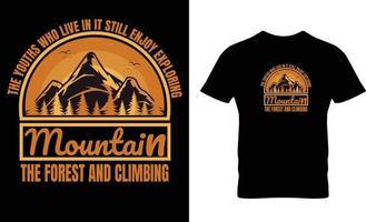 Hiking T-Shirt Design template vector