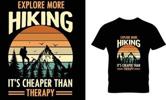 Hiking T-Shirt Design template vector