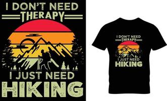 Hiking T-Shirt Design template vector