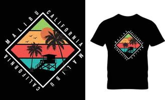 diseño de camiseta de verano vector