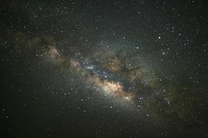 Milky way galaxy with stars and space dust in the universe, Long exposure photograph, with grain. photo