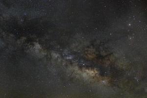 Milky way galaxy with stars and space dust in the universe, Long exposure photograph, with grain. photo