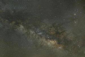 Milky way galaxy with stars and space dust in the universe, Long exposure photograph, with grain. photo