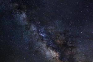 Milky way galaxy with stars and space dust in the universe, Long exposure photograph, with grain. photo