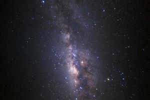 Milky way galaxy with stars and space dust in the universe, Long exposure photograph, with grain. photo