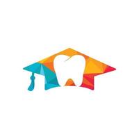Dental study vector logo design. Dental university logo design template.
