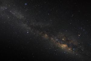 Clearly milky way galaxy with stars and space dust in the universe photo