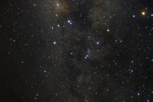 Milky way galaxy with stars and space dust in the universe, Long exposure photograph, with grain. photo