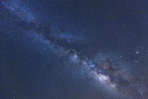 Milky way galaxy with stars and space dust in the universe, Long exposure photograph, with grain. photo