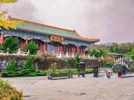 Tian Wang gu Building in tianmen temple on Tianmen mountain at zhangjiajie city china photo