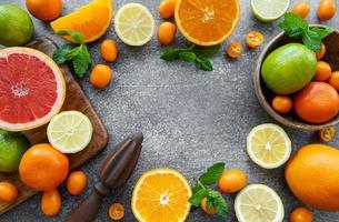 Fresh citrus fruits photo