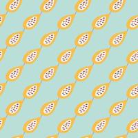 seamless pattern with papayas. Papaya ornament background. Fruits backdrop. vector