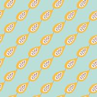 seamless pattern with papayas. Papaya ornament background. Fruits backdrop. vector