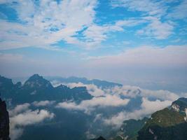 Beautiful tianmen mountain view from cable car to tianmen mountain.Tianmen mountain cable car the longest cableway in the world.zhangjiajie city china photo