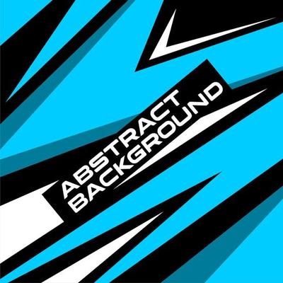 Abstract turquoise geometric shape sports design