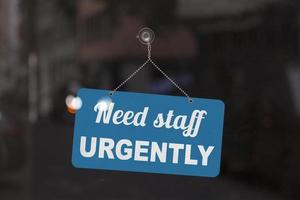 Need staff urgently sign photo