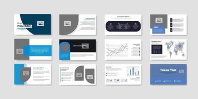 diapositiva de presentación de negocios corporativos minimalistas vector