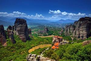 Meteora is a rock formation in central Greece hosting one of the largest and most precipitously built complexes of Eastern Orthodox monasteries, second in importance only to Mount Athos. photo