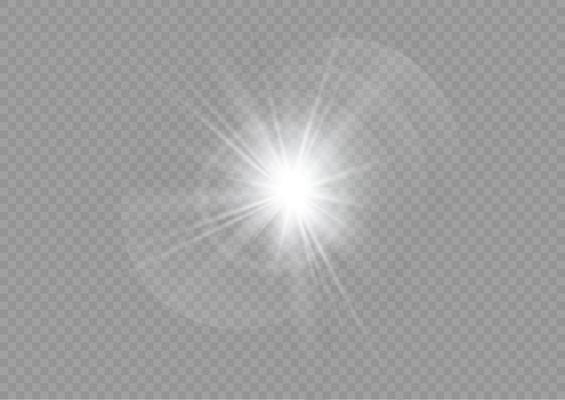 Vector sun light special lens flare light effect. front lens sun flare. Vector blur in radiance light. Decor element. Horizontal star beams and spotlight. star