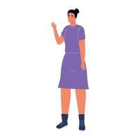 woman wearing purple dress vector