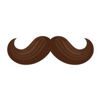 brown mustache classic vector