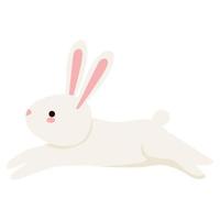 little rabbit running vector