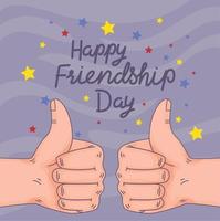 happy friends day hands like vector