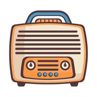 radio retro style vector