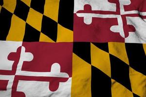 Flag of Maryland in 3D rendering photo