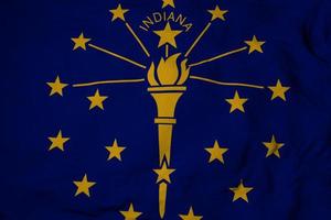 Flag of Indiana in 3D rendering photo