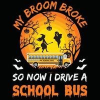 School Bus Driver Halloween t-shirt vector