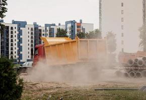 tipper truck in construction industry photo