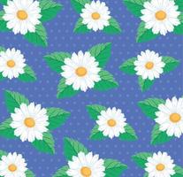 daisy flowers decorative pattern vector