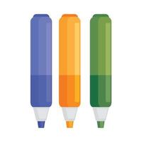 colors crayons supplies vector