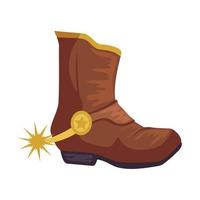 cowbow boot shoe vector