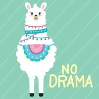 Llama And No Drama Lettering