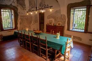 Bergamo Italy 20 August 2022 Ancient house renovated with antique furniture photo