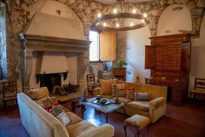 Bergamo Italy 20 August 2022 Ancient house renovated with antique furniture photo