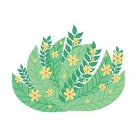 bush with flowers garden vector