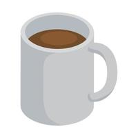 bebida de café taza isométrica vector