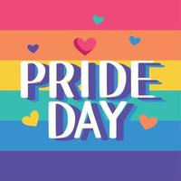 pride day lettering vector