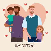 fathers day card vector