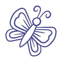cute butterfly line style vector