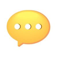 yellow speech bubble vector