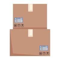 embalajes de cajas de cartón vector