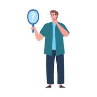 man with handle mirror vector